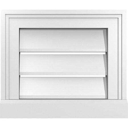 Ekena Millwork Vertical Surface Mount PVC Gable Vent: Functional, w/ 2"W x 2"P Brickmould Sill Frame, 14"W x 12"H GVPVE14X1203SF